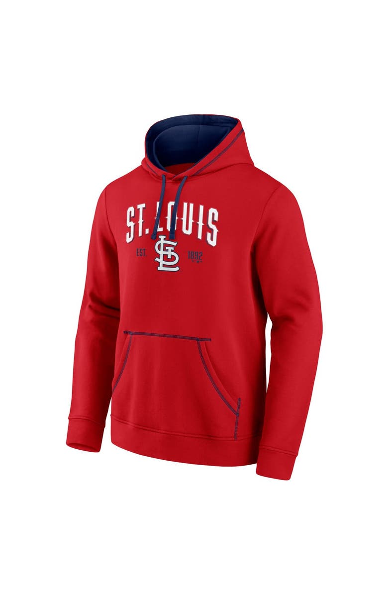 FANATICS Men's Fanatics Branded Red/Navy St. Louis Cardinals Ultimate Champion Logo Pullover Hoodie, Alternate, color,