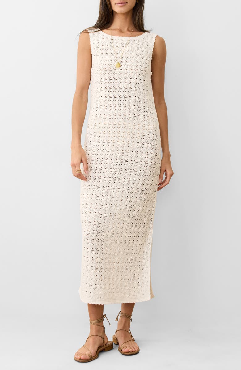 Marine Layer Mirage Open Stitch Maxi Sweater Dress, Main, color, 