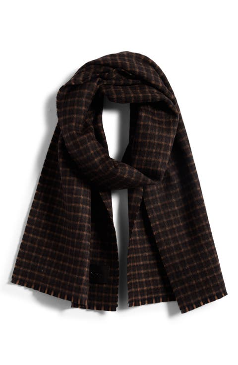 Carnes Plaid Double Face Wool & Cashmere Scarf