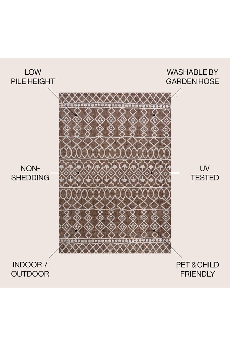 Kafel  Bohemian Indoor/Outdoor Area Rug, Alternate, color, Brown/Beige