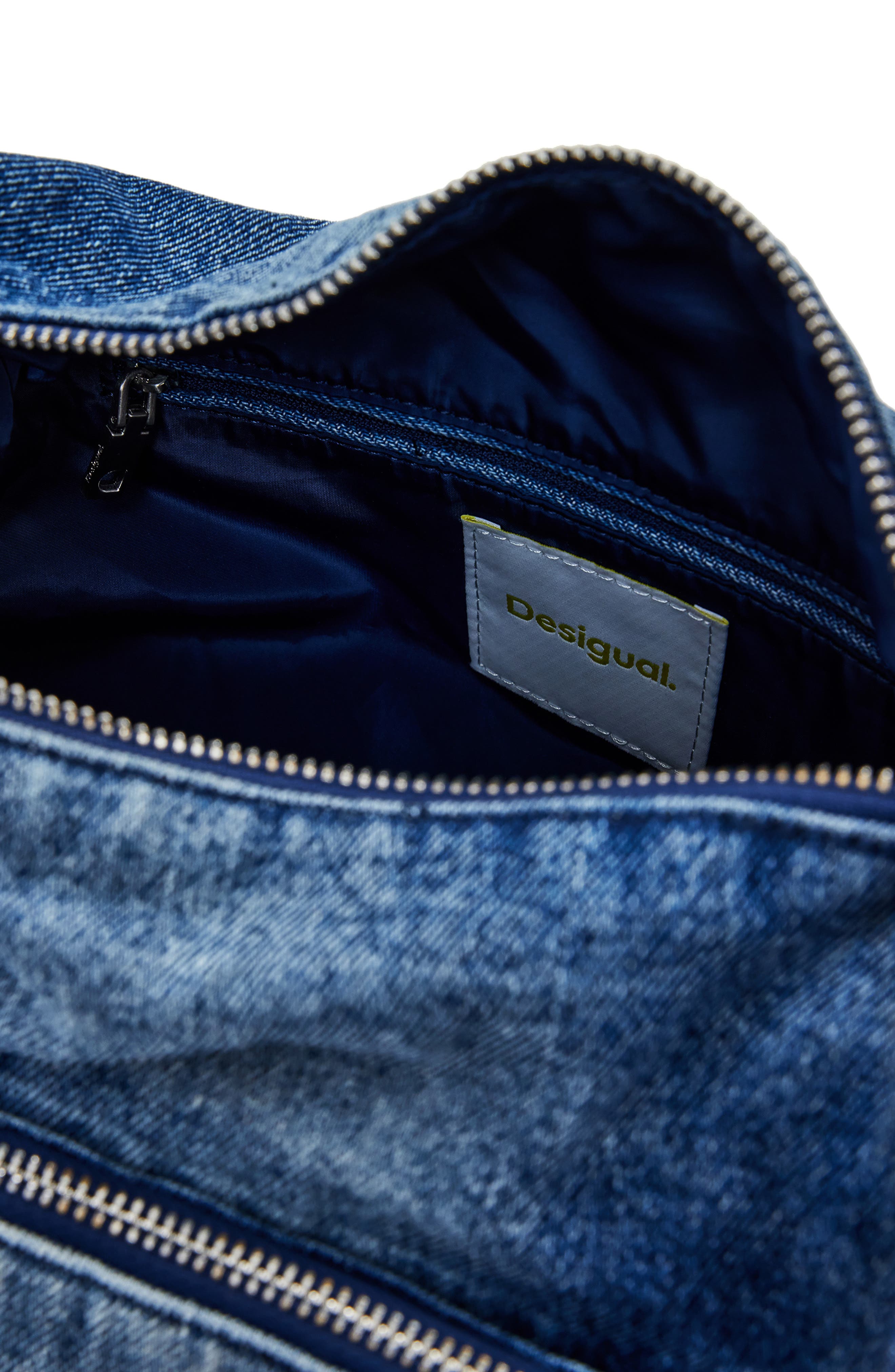 Desigual Denim Hobo Bag, Alternate, color, 