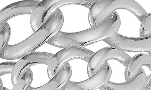 Sphera Milano Sterling Silver Two Row Curb Link Ring In Silver