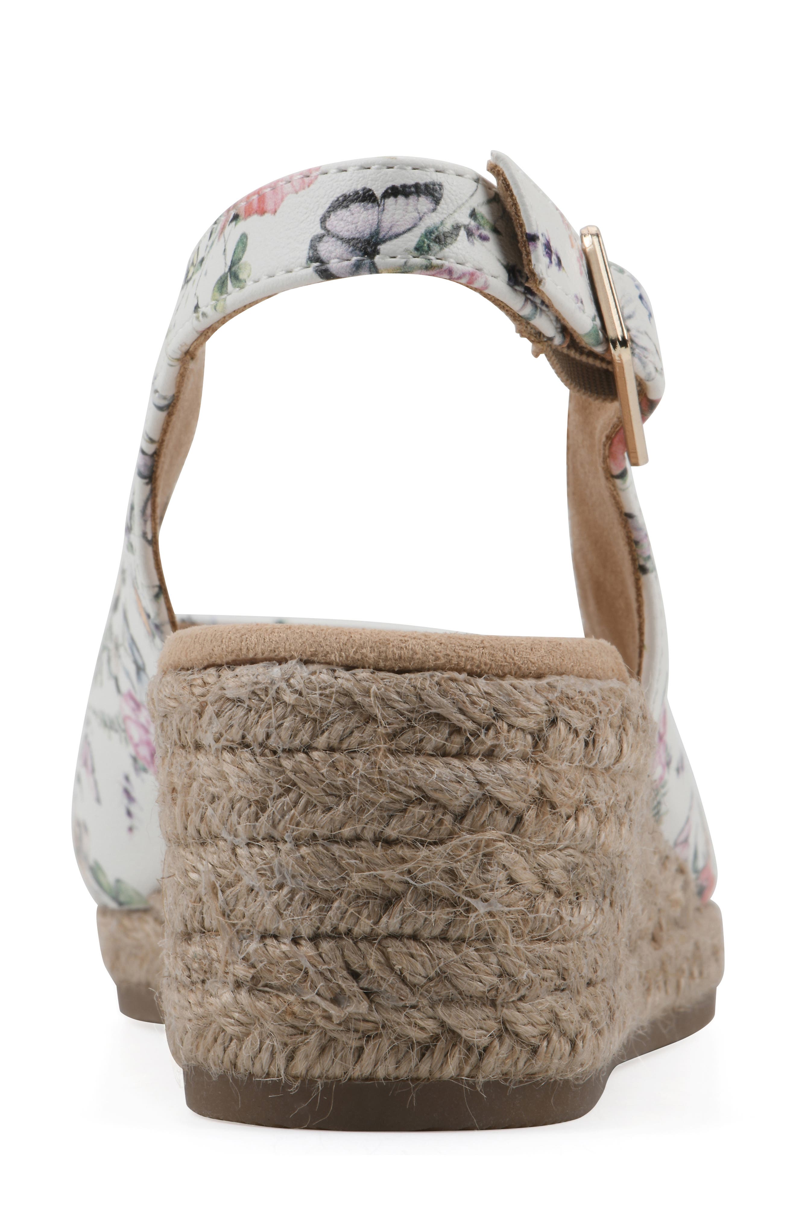 Maize Slingback Wedge Sandal, Alternate, color, WHITE/ BUTTERFLY/ MULTI