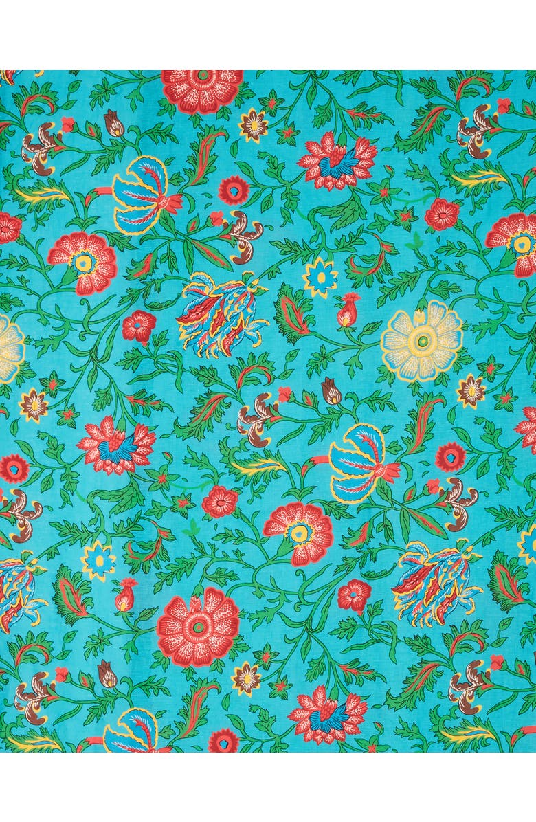 La DoubleJ Large Tablecloth (180X350) Dragon Flower Turche Turquoise, Alternate, color, Dragon Flower Turche Turquoise