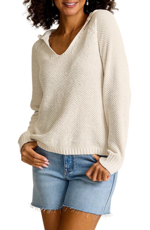 Tommy Bahama Cali Coast Open Stitch Hoodie In Neutral