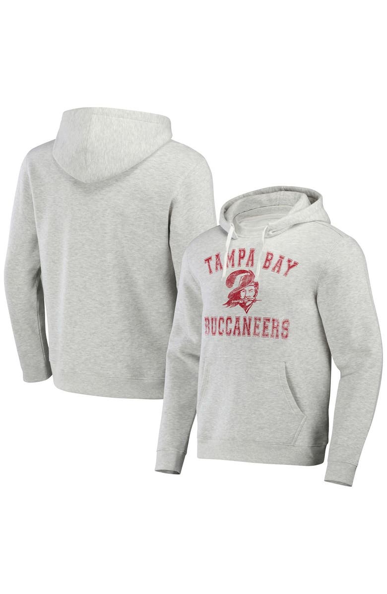 NFL X DARIUS RUCKER Men's NFL x Darius Rucker Collection by Fanatics Heather Gray Tampa Bay Buccaneers Coaches Pullover Hoodie, Main, color, Heather Gray