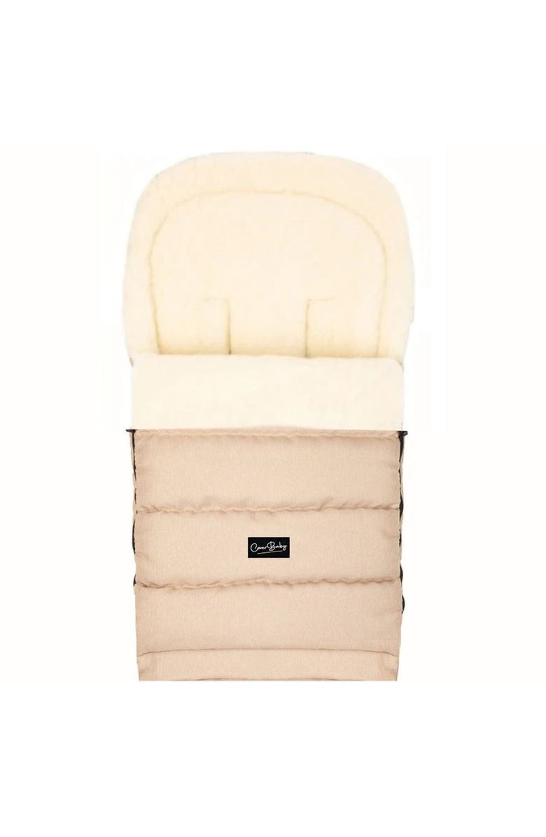 Cover Baby LLC Arctic Organic Wool Adjustable Footmuff, Alternate, color, Beige