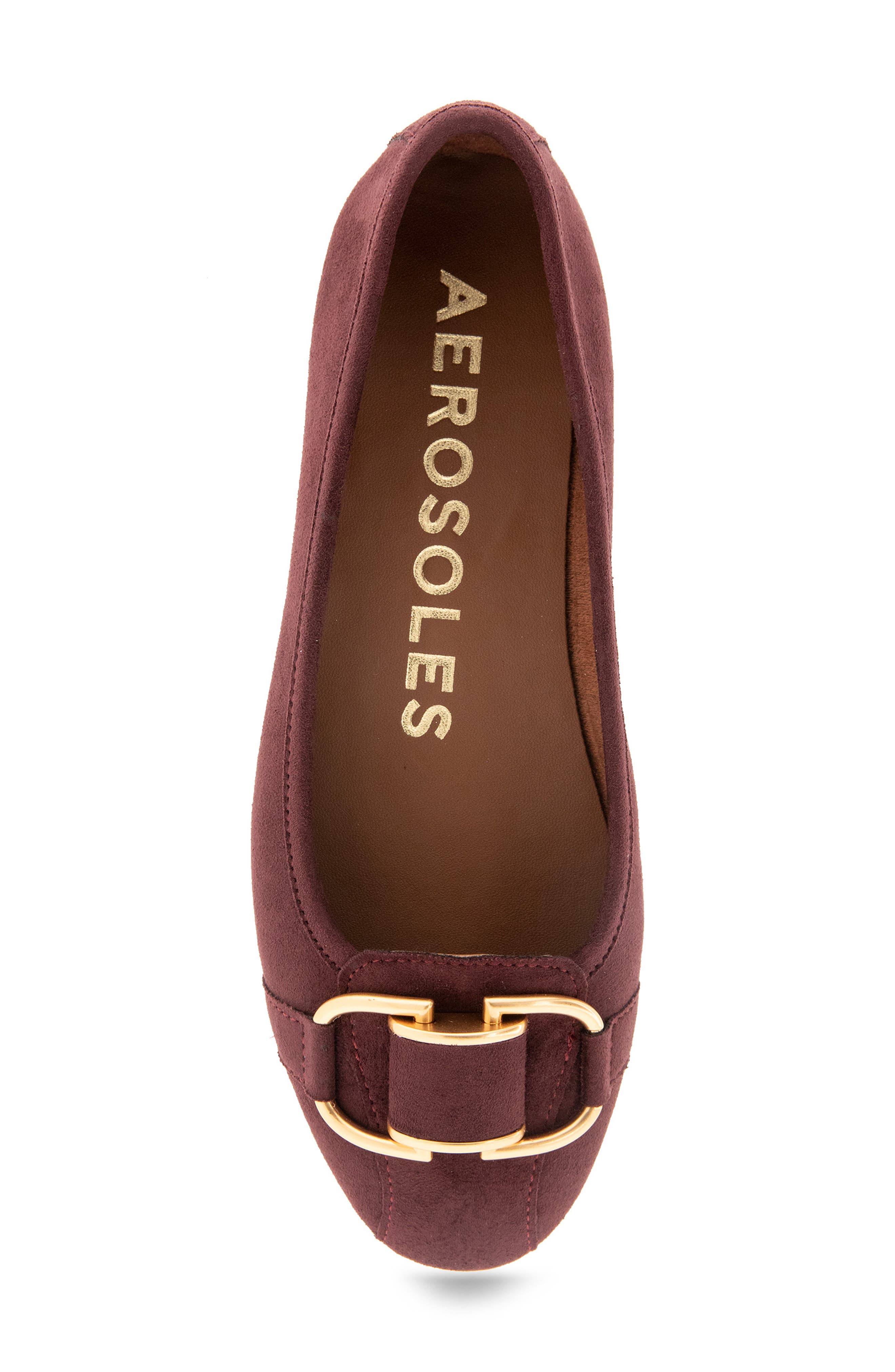 Aerosoles Bentley Ballet Flat, Alternate, color, Fig Faux Suede