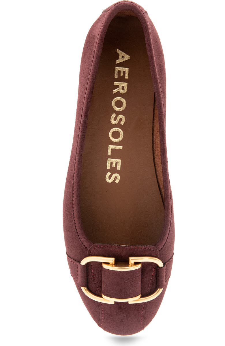 Aerosoles Bentley Ballet Flat, Alternate, color, Fig Faux Suede