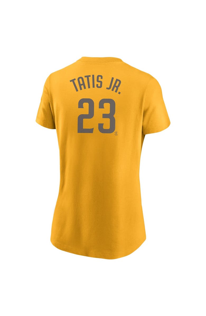 Nike Women's Nike Fernando Tatís Jr. Gold San Diego Padres Name & Number T-Shirt, Alternate, color, Gold
