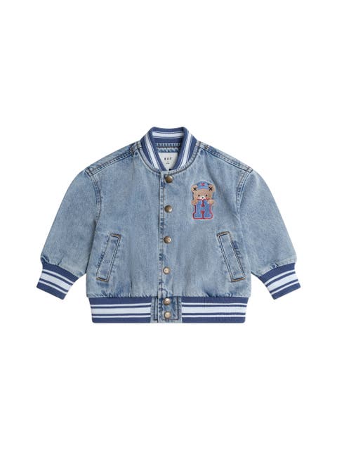 Dreamy Denim Varsity Bomber (Toddler, Little Kid, Big Kid)