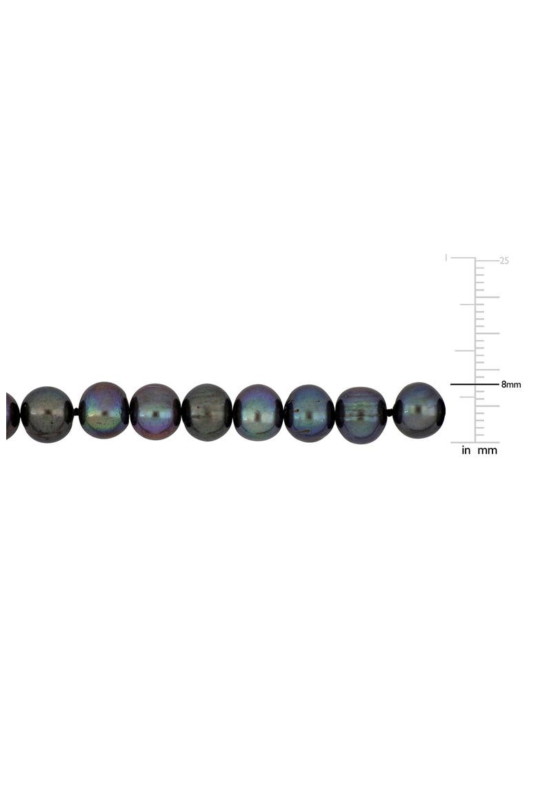 8-8.5mm Cultured Freshwater Pearl Bracelet, Alternate, color, BLACK