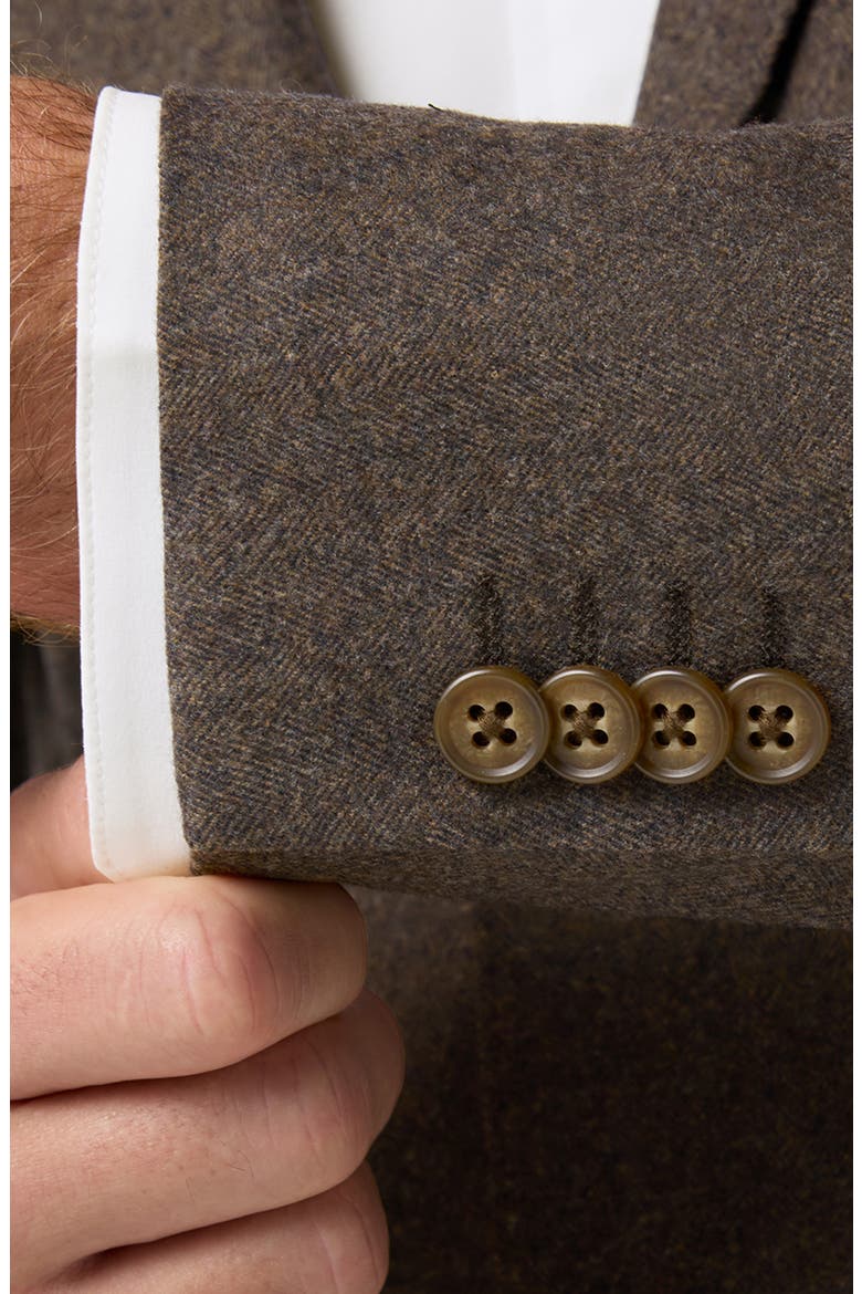 Lavelle Virgin Wool Blazer, Alternate, color, ESPRESSO HERRINGBONE