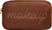 Stoney Clover Lane Small Makeup Embroidered Nylon Pouch