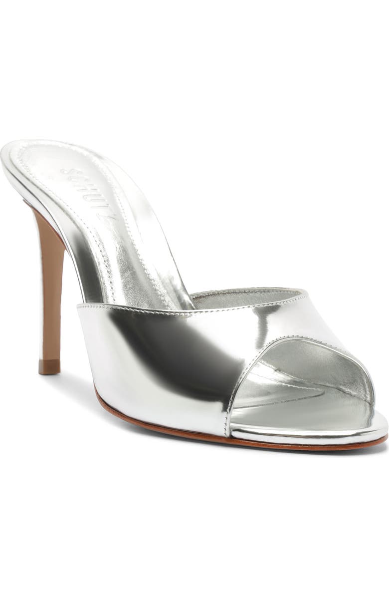 Schutz Cloe Slide Sandal, Main, color, Prata