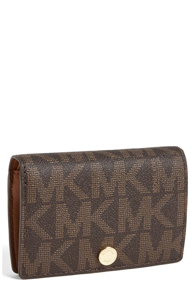 'Signature - Slim' Wallet, Main, color, BROWN/ LUGGAGE