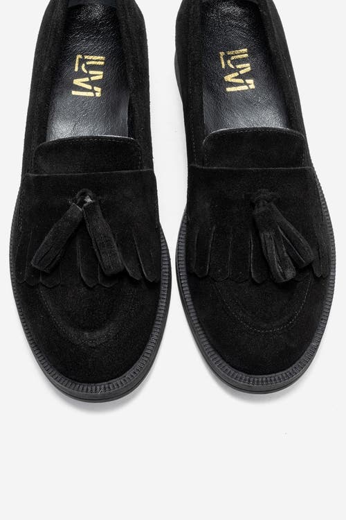 Forever & Always Shoes Milly Leather Tassel Loafer In Black