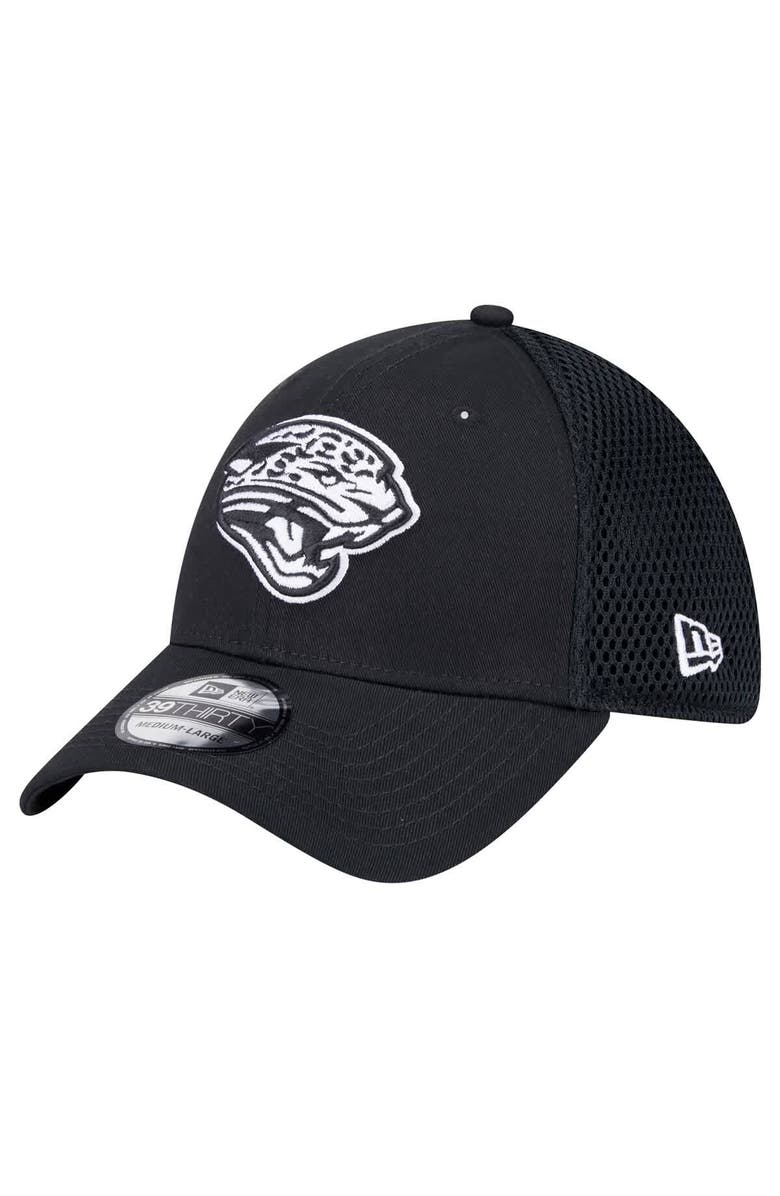New Era Men's New Era Black Jacksonville Jaguars Main Neo 39THIRTY Flex Hat, Alternate, color, Black