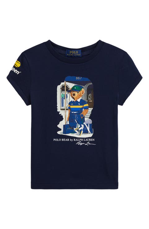 Kids' US Open Polo Bear Graphic Cotton Jersey T-Shirt