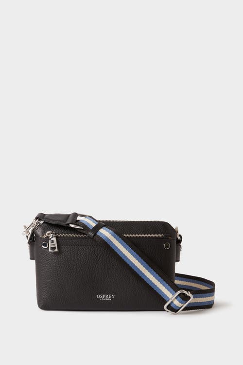 Osprey London The Stella Leather Crossbody Bag In Black