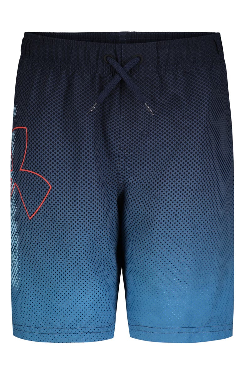 Under Armour Kids' Textured Logo Volley Swim Trunks, Main, color, 