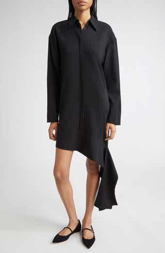 BITE Studios Stella Long Sleeve Organic Wool Crepe Sash Shirtdress