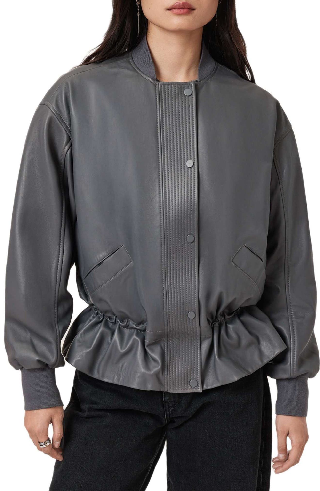 Sofi Leather Bomber Jacket