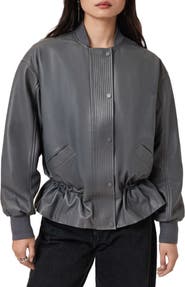 AllSaints Sofi Leather Bomber Jacket