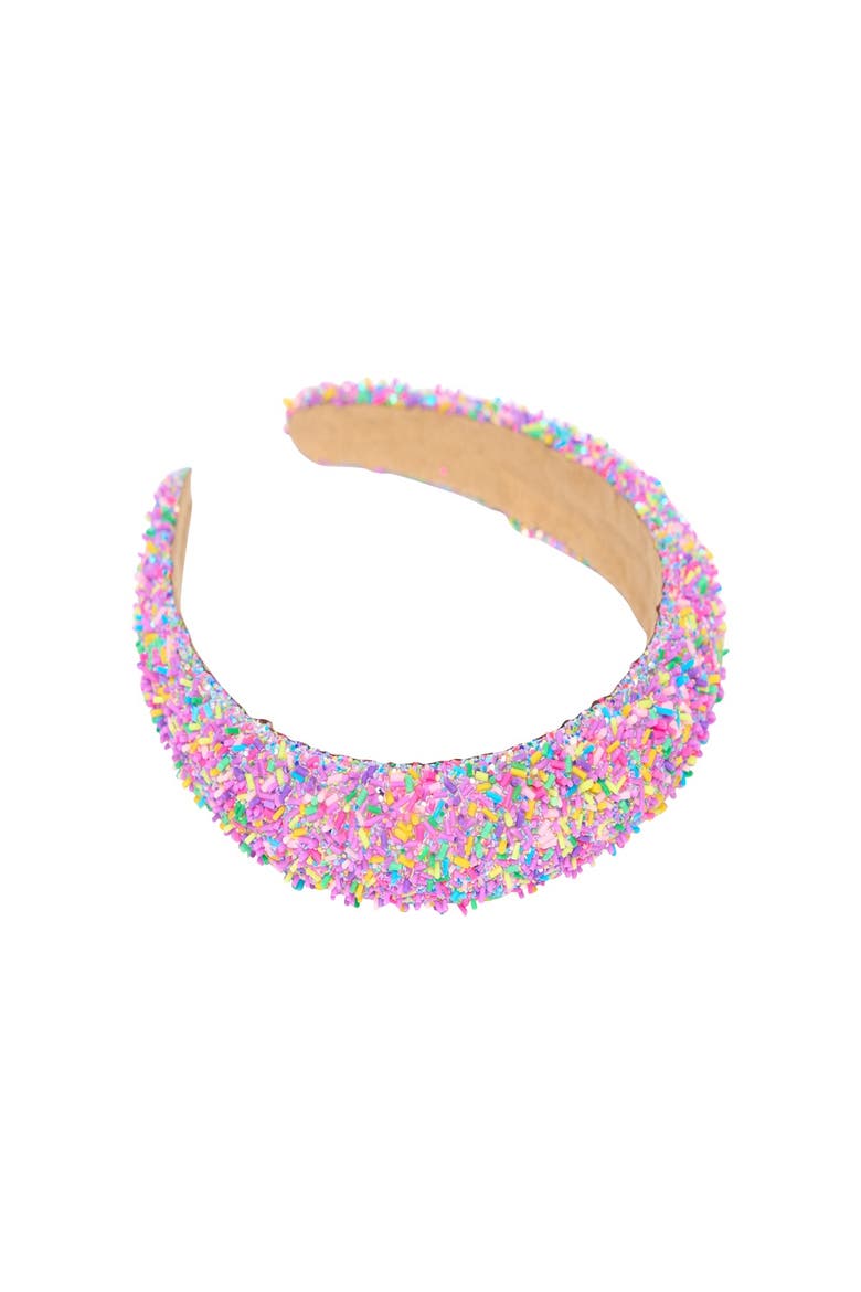 Confetti Puff Headband, Main, color, Confetti Lavender