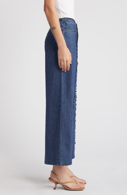 Cleobella Nigel Crop Wide Leg Jeans In Medium Denim