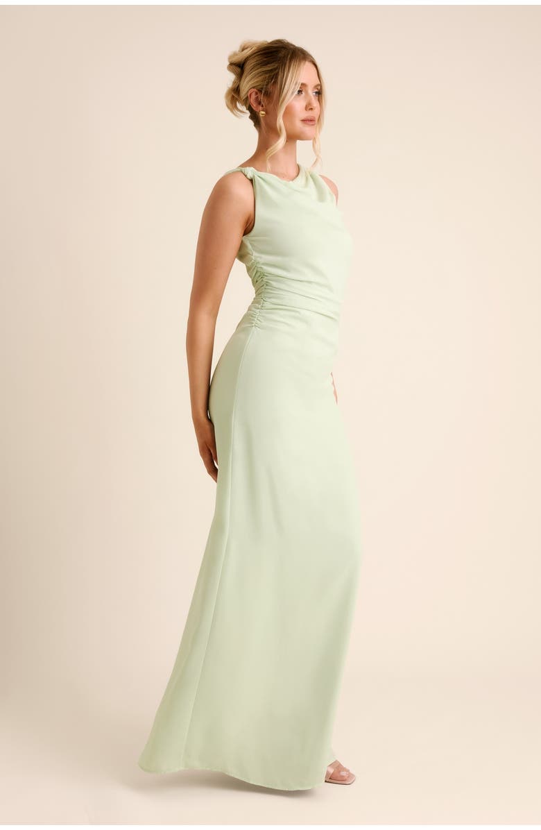 Six Stories Twist Asym Chiffon Bridesmaid Dress, Alternate, color, Mint Green