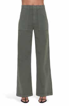 Pistola Nicole Stretch Cotton Wide Leg Pants