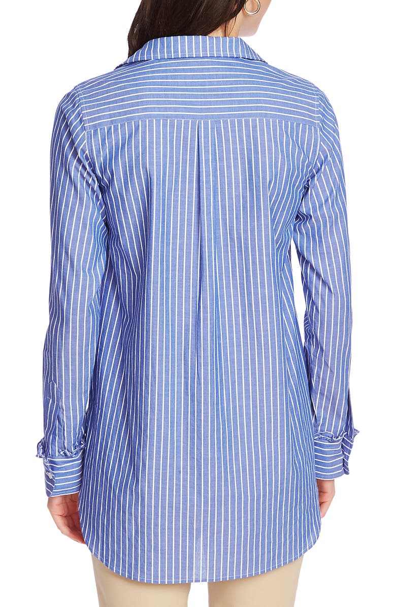 Court & Rowe Ruffle Cuff Stripe Shirt, Alternate, color,