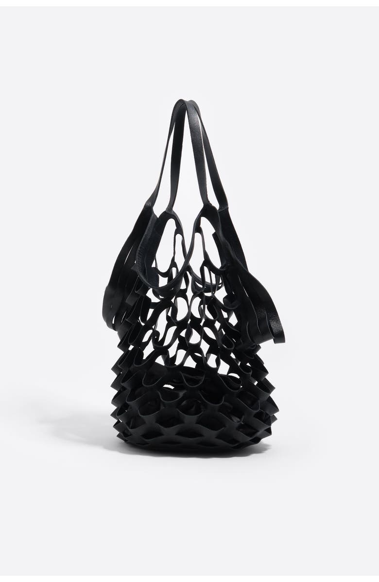 Bimba y Lola Leather Cala Bag, Alternate, color, Black