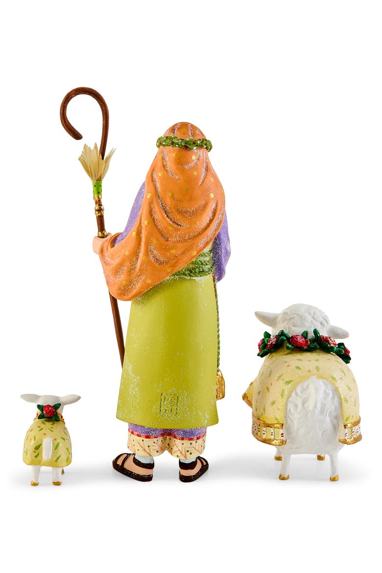 Patience Brewster Nativity Shepherd 3-Piece Set, Alternate, color, GREEN