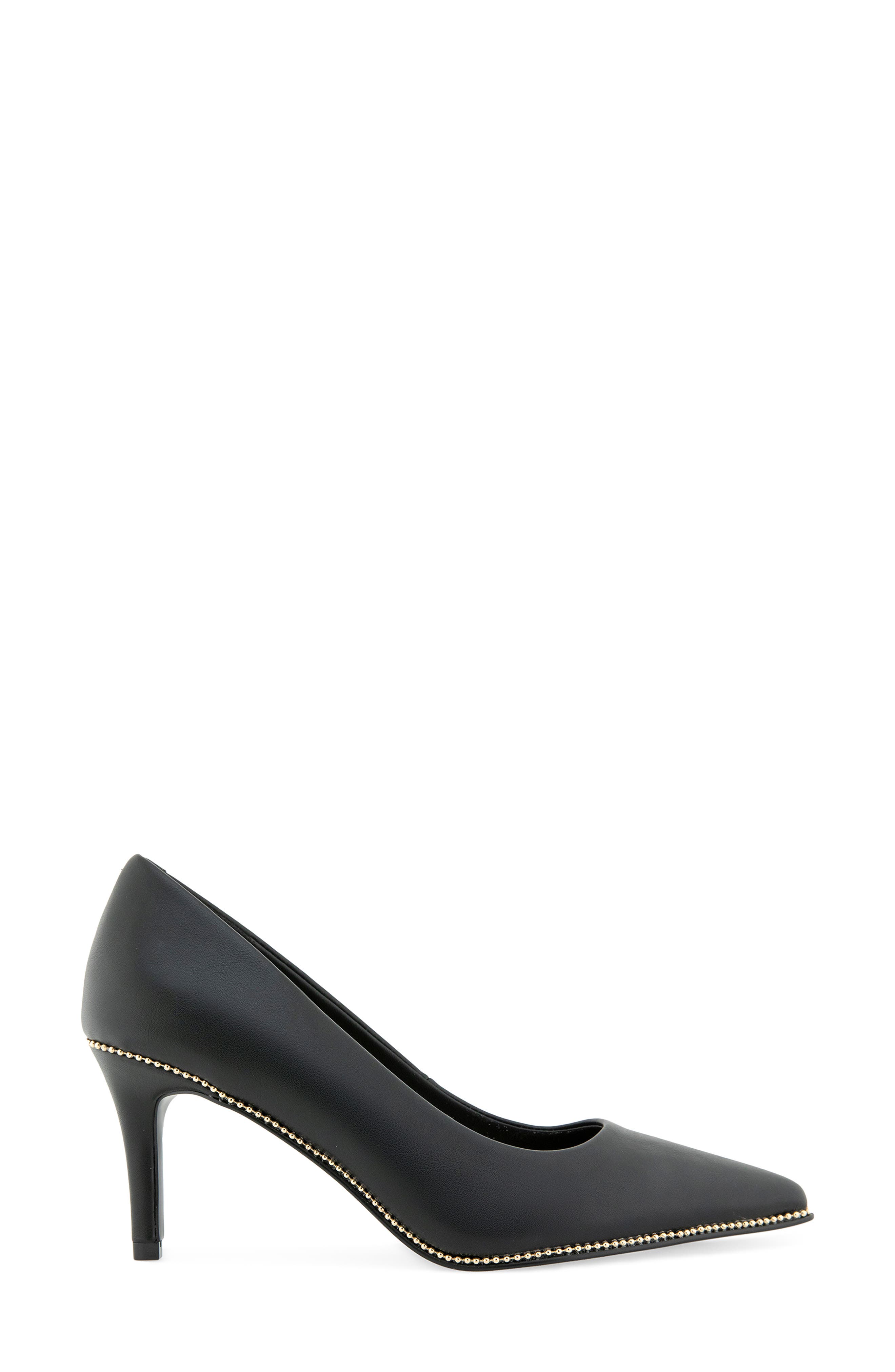 Tacey Faux Leather Pump, Alternate, color, BLACK