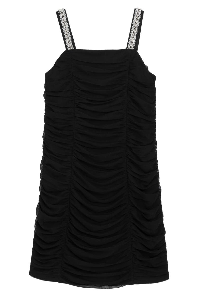 Kids' Embellished Body-Con Party Dress, Main, color, BLACK