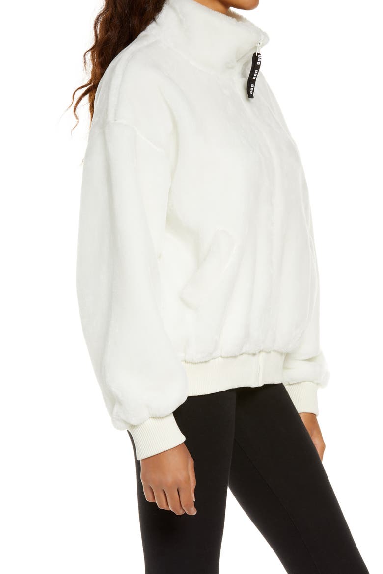 Laken Plush Fleece Jacket, Alternate, color, CREAM