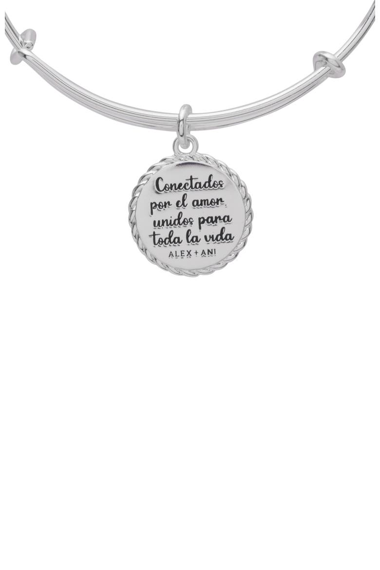Mamá Charm Bangle Bracelet, Alternate, color, Silver