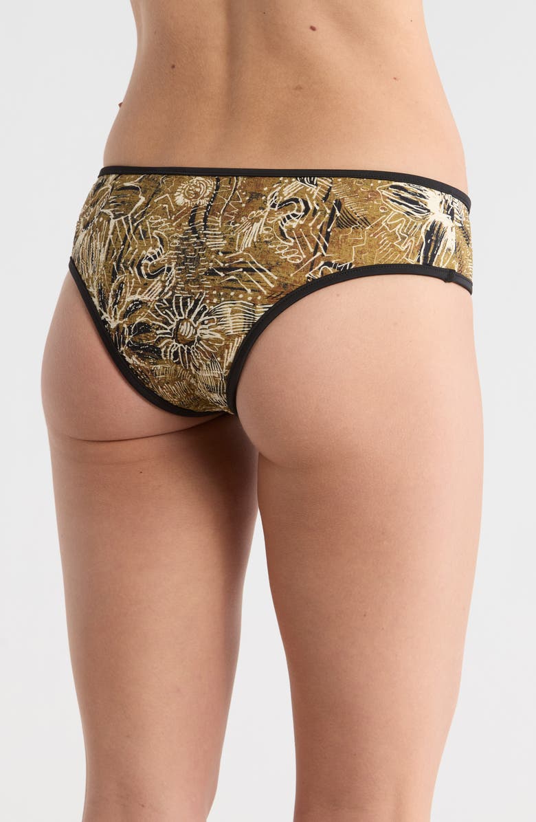 free-est by Free People Frankie Print Swim Bottoms, Alternate, color, Olive