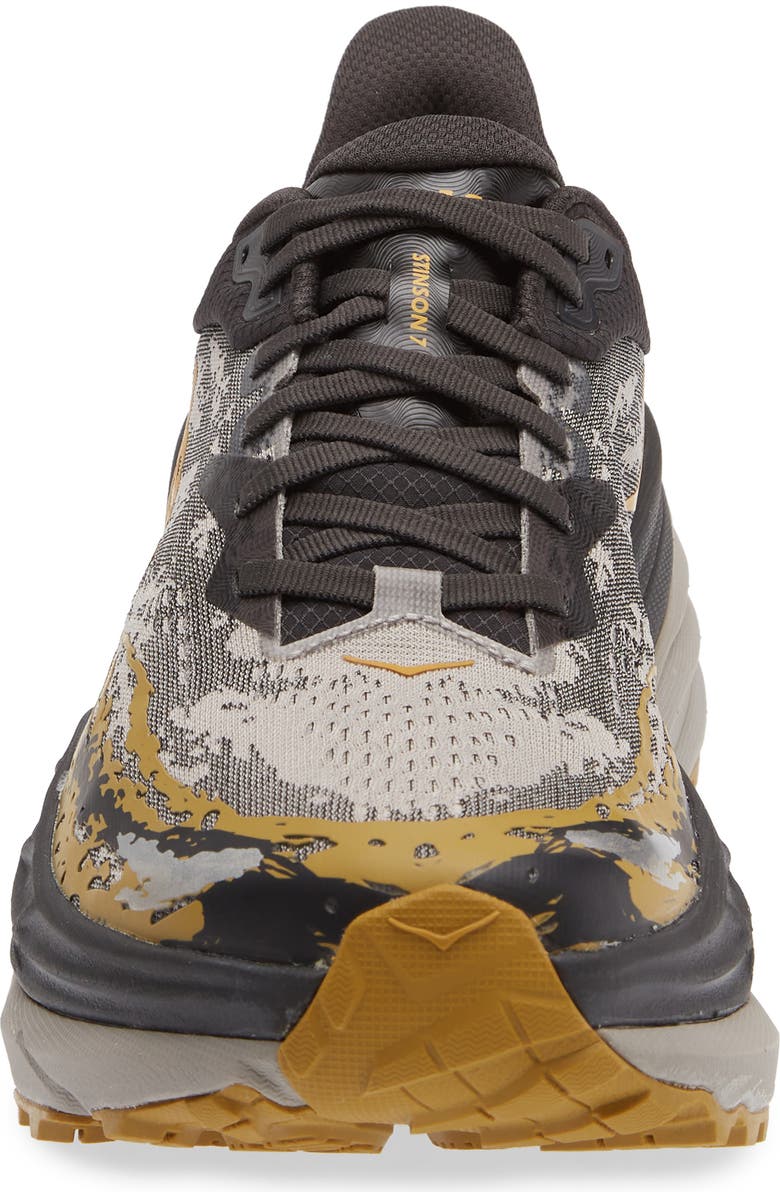 HOKA Stinson ATR 7 Trail Running Shoe, Alternate, color, Black / Cement