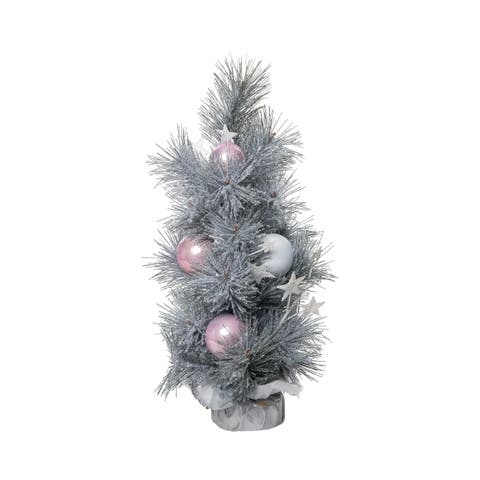 Artificial multicolored Christmas whimsical winter tree