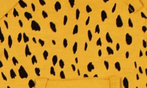 Kyte Baby Marigold Cheetah Print Longall Romper In Yellow