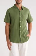 Lucky Brand San Gabriel Short Sleeve Cotton Button-Up Shirt