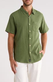 Lucky Brand San Gabriel Short Sleeve Cotton Button-Up Shirt