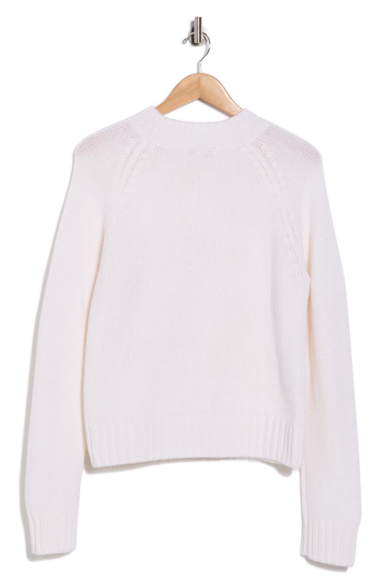Vince Raglan Sleeve Wool & Cashmere Crewneck Sweater, Alternate, color, Off White