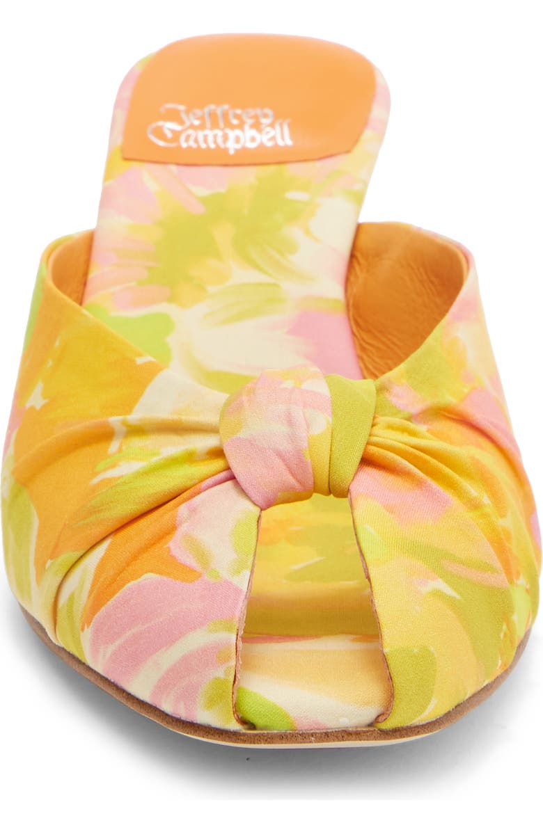 Jeffrey Campbell Twista Kitten Heel Sandal, Alternate, color, Orange Multi Floral