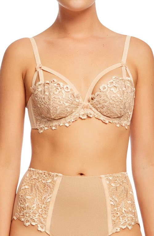 Dita Von Teese Dahlia Balconette Bralette in Creme Cara  product