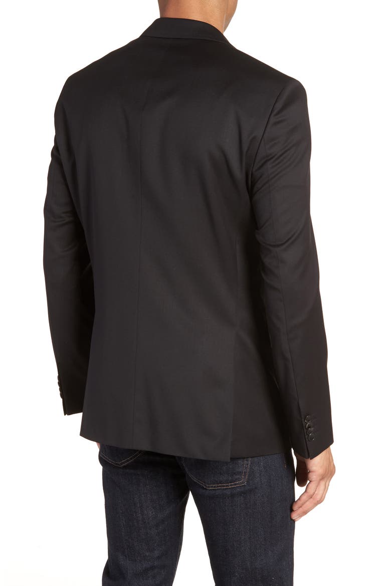 Johnstons CYL Classic Fit Solid Wool Sport Coat, Alternate, color, BLACK