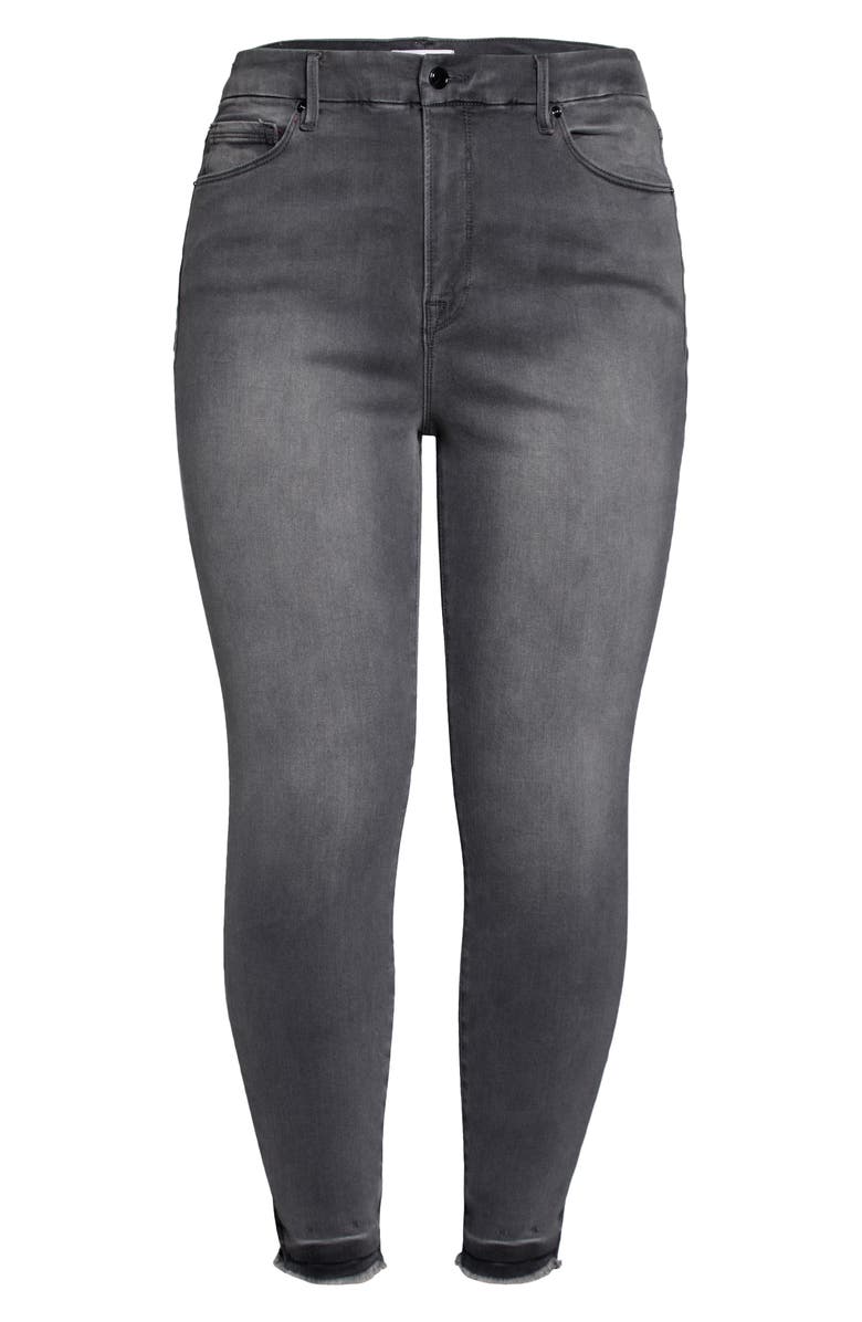 Good American Good Legs Raw Hem Crop Skinny Jeans, Alternate, color, 